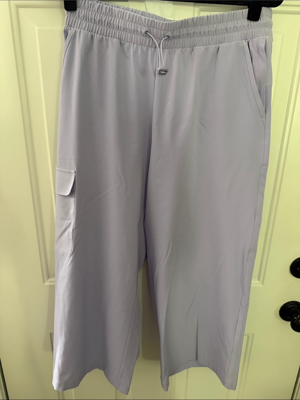Talbots Light Lavender Drawstring Cargo Joggers / stretch trousers